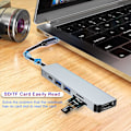 Pikkukuva 5 / 5: USB C HUB, moniporttinen USB C -sovitin MacBook Pro- ja Air-lisävarusteille