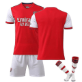 Miniatyrbilde 1 av 2: Arsenal Hjemme Barn Menn Fotballsett Fotballdrakt Trening T-skjorte Dress 21/22 Aubameyang / Simth / Saka / Pepe Unnumbered Kids 20(110-120CM)