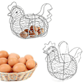 Miniatyrbillede 4 af 4: Metal Ægkurv Kyllingformet Kyllingæg, Tråd Æg Holder Æg Og Frugt Snacks Opbevaringskurv, Kompatibel Med Køkken Spisestue Soveværelse