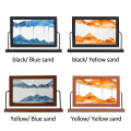 Miniatyrbilde 3 av 4: 3D Bevegelig Sand Bevegelseskunst Flytende Sandbilde 3D Sandscape I Bevegelse Bevegelig Sandramme Yellow Blue sand