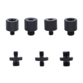 Camera Tripod with Screw Adapter 1/4\" to 3/8\", 6-piece Black