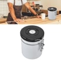 Miniatyrbillede 4 af 5: Lufttæt Kaffebeholder Opbevaringskrukke Datospærrer CO2 Udløbsventil Rustfrit Stål Beholder Hvid variationValue