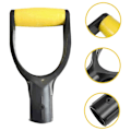 Miniatyrbilde 4 av 5: Plasthåndtak for spade med D-grep, 32 mm indre diameter, håndtak for snøspade, spade for snøskuffing og graving (gul)