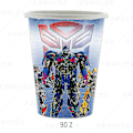Pikkukuva 1 / 5: Transformers Lasten Juhlatarvikkeet Optimus Prime Bumblebee Robot Syntymäpäiväkoriste Numero Ilmapallo Banner Kertakäyttölautaset Kupit  (FMY) 10pcs cups