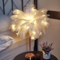 Miniatyrbillede 3 af 4: LED Fjederlampe Bordlampe Lille Natlampe Soveværelse Pige Hjerte Sengelampe White