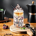 Miniatyrbillede 4 af 5: Latte Macchiato Glas, Dobbeltbundet 350ml 6-pak, Termoglas af Borosilikatglas, Espressokoppe Kaffe Kopper Drikkeglas Cappuccino Kopper Isglas style8233