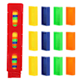 Miniatyrbilde 3 av 3: 5 Poser Automatisk Dominotog Domino-klosser Leketog Automatisk Dominotog Domino-leketøy Dominobrikker Byggetog Dominoer-leketøy Random Color 3.5X2X1CM
