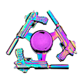 Miniatyrbild 1 av 5: Hand Spinner Dekorativ Anti-Ångest Fidget Spinner i Flera Färger Metall Regnbåge för Kontor 57