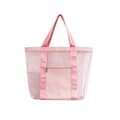 Strandväska - Noname - Vikbar - Nylon Mesh - Rosa - 33x11x32cm