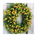 Pikkukuva 1 / 2: Kevätseppele Ovikoriste Värikäs Simuloitu Kukka Suuri Syysseppele Etuoven Kotiin Ja Kiitospäivän Koristeeksi Yellow 30*30CM