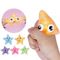 Miniatyrbillede 5 af 5: Sød Stjernefisk Klemlegetøj Blød Behagelig Berøring Blød Tilbagefjedrende Glimmer Sequins Mini Klemlegetøj Stressaflastende TPR