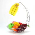 Miniatyrbillede 1 af 5: Frugt Skål Banan Stativ Små Genstande, Slik Opbevaringskurv, Jern, Indvendig, Diverse Varer, Stærk Og Langvarig, Frugt Opbevaring Silver