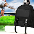 Miniatyrbilde 4 av 5: Fotballsekker for ungdom - Sportsryggsekker for fotball, basketball, amerikansk fotball med ballholder for gutter og jenter - Svart