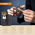 Miniatyrbillede 2 af 5: Bærbar Cigarkasse i Læder med Cedertræsfór og Cigarskærer (sort) [xc]BY