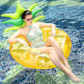Miniatyrbillede 1 af 5: Pool Oppustelig Flydelegeme Til Voksne Oppustelig Pool Flydelegeme Rør Pool Svømme Ring Yellow