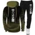 Miniatyrbild 1 av 4: Herrar Hoodies för Män Kläder Splash Ink Sweatshirt Kostym Man Tracksuit Pant Sets Ny i Hoodies & Sweatshirts Sports Suits Set Green L