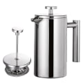 Miniatyrbilde 1 av 4: 350ml/800ml/1000ml Fransk Presse Kaffemaker i Rustfritt Stål Dobbeltvegget Isolerte Kaffemaker PotBY 350ml