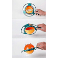 Miniatyrbillede 2 af 5: Sæt af 3: Magic Bowl 360 Graders Rotation Spildsikker Gyro Skål med Låg til Småbørn Børn Børn Rød+blå+grøn
