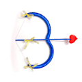 Pikkukuva 1 / 5: Cupidin jousi ja nuoli -asu, roolileikki, Cupid-jousi ja nuoli [DmS] Blue