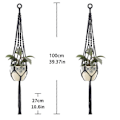 Miniatyrbild 5 av 5: 2 st Macrame Växthängare Inomhus Utomhus Hängande Planterkorg Bomullsrep Handgjord blomkruka nätväska Style 4