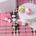 Miniatyrbillede 3 af 5: 6 stk My Melody Serie Søde Figurer Legetøj Samleobjekt Model Dukker Dekorationer Pynt Gave [DmS]