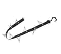 Hat Storage Rack with Hooks - Black