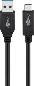 USB-C™ til USB-A kabel, 0,5 m, sort