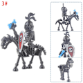 Miniatyrbillede 3 af 4: Halloween Skeletridderfigurer Byggeklodser Soldat Hest Samle Legetøj 2#
