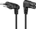 Connection cable with Euro plug, angled, 3 m, black
