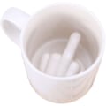 Miniatyrbillede 1 af 2: Up Yours Mug Finger Funny Keramik Kop - Hylende morsom nyhet uhøflig gave til den spesielle personen!