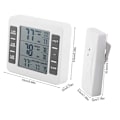 Miniatyrbild 2 av 5: ZK- Kylskåpsfrystermometer Digitalt Alarm Hörbart Alarm med Trådlös Sensor Min/Max Display