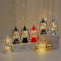 Miniatyrbillede 3 af 5: LED Lanterne Batteridrevet Varmt Lys Strømbesparende Vandtæt med Håndtag Nostalgisk Atmosfære Høj Lysstyrke Retro Stil Bærbar Natlampe til C Silver