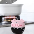 Miniatyrbillede 3 af 5: Mekanisk Køkken Timer Alarm, Gris Form, 60min 360
