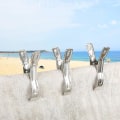 Miniatyrbillede 2 af 5: 6 stk. Store Rustfrie Tøjpinde til Strandhåndklæder Store Tøjpinde til Liggestole