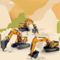Miniatyrbild 4 av 4: Barnvagn med grävmaskin, leksak för barn [DmS] drilling rig
