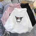 Miniatyrbild 5 av 5: Sanrio Anime Cinnamoroll Kuromi My Melody Plysch Huvtröjor Kläder Pojkflicka Baby Tröjor Pullover Toppar Present VDSZAA 115-125CM