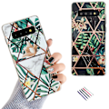 Miniatyrbillede 1 af 4: Samsung Galaxy S10 - Geometrisk Blomster Etui Vit