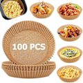 Miniatyrbillede 10 af 10: 100 stk. Air Fryer engangspapir - Non-Stick bagepapir