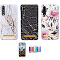 Miniatyrbillede 1 af 7: Huawei P20 Pro - Beskyttelse af etui Blomster / Marmor Svart