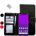 Miniatyrbillede 1 af 10: Sony Xperia 10 II - PU Læder Pung Etui Svart