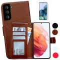 Miniatyrbild 1 av 10: Samsung Galaxy S21 Plus - Läderfodral / Skydd Vit