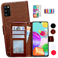 Miniatyrbild 1 av 10: Samsung Galaxy A41 - Läderfodral / Skydd Rosa