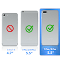 Pikkukuva 6 / 6: iPhone 6 Plus/7 Plus/8 Plus - Liikkuva glitter 3D Bling -puhelinkotelo iPhone 7 Plus