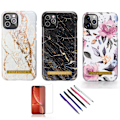 Pikkukuva 1 / 4: iPhone 11 Pro - Kotelosuoja Kukka / Marmori Svart