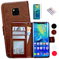 Miniatyrbillede 1 af 10: Huawei Mate 20 Pro - PU Læder Pung Etui Svart
