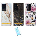 Miniatyrbillede 1 af 7: Huawei P40 Pro - Etui Beskyttelse Blomster / Marmor Vit