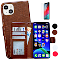 Miniatyrbillede 1 af 10: iPhone 14 - PU Læder Pung Etui Svart