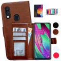 Miniatyrbillede 1 af 10: Samsung Galaxy A40 - PU Læder Pung Etui Rosa