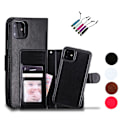 Miniatyrbillede 1 af 9: iPhone 12 Mini - PU Læder Pung Etui Svart