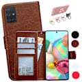 Miniatyrbillede 1 af 10: Samsung Galaxy A51 - PU Læder Pung Etui Svart